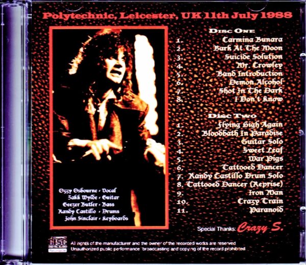 Ozzy Osbourne,Zakk Wylde/UK 1988 - Image 2