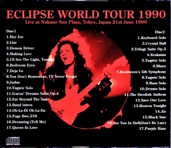 Yngwie Malmsteen/Tokyo, Japan 6.21.1990 - Image 2
