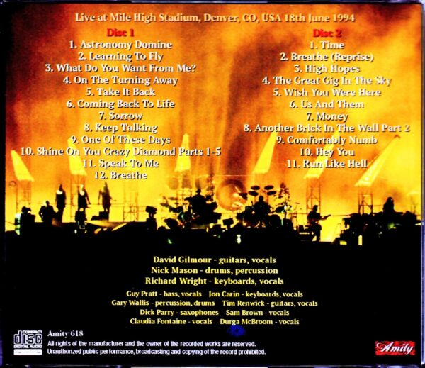 Pink Floyd/CO, USA 1994 - Image 2