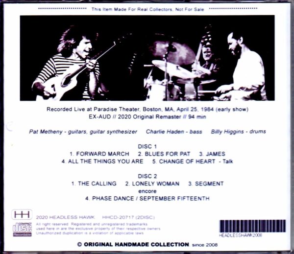 Pat Metheny Trio/MA,USA 1984 - Image 2