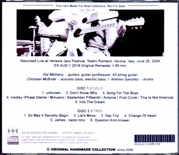 Pat Metheny Trio/Italy 2004 - Image 2