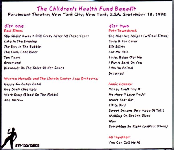 Various Artists Paul Simon, Pete Townshend, Wynton Marsalis, Annie Lennox/NY, USA 1995 - Image 2