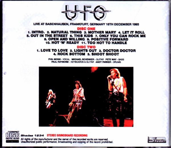 UFO, Michael Schenker/Germany 1993 Soundboard - Image 2