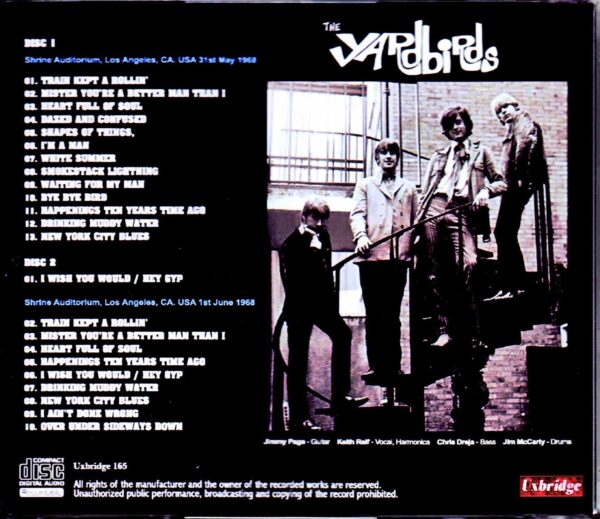 Yardbirds/CA,USA 1968 2Days - Image 2