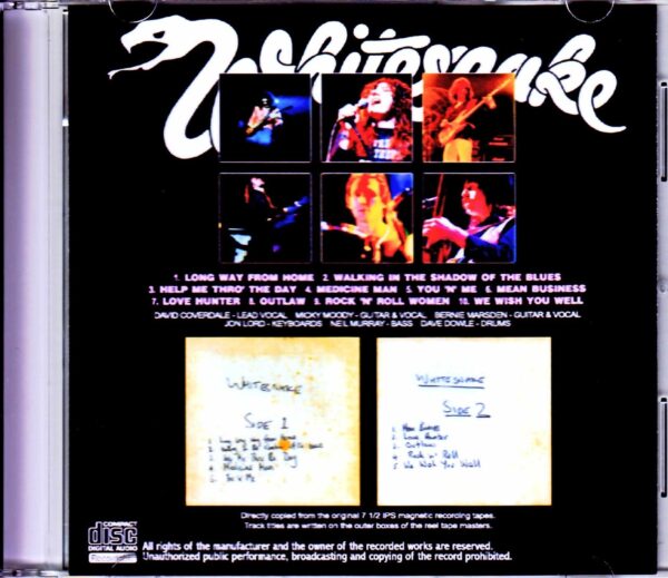 Whitesnake/Lovehunter Original 7 1/2 IPS Magnetic Recording Tapes - Image 2