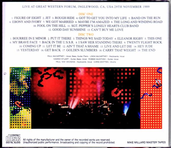Paul McCartney/CA,USA 11.29.1989 Remastered - Image 2
