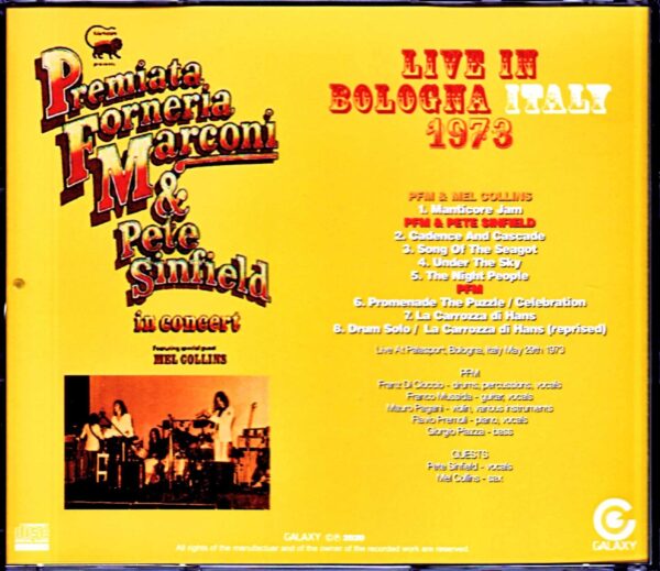 P.F.M. Premiata Forneria Marconi,Pete Sinfield/Italy 1973 - Image 2