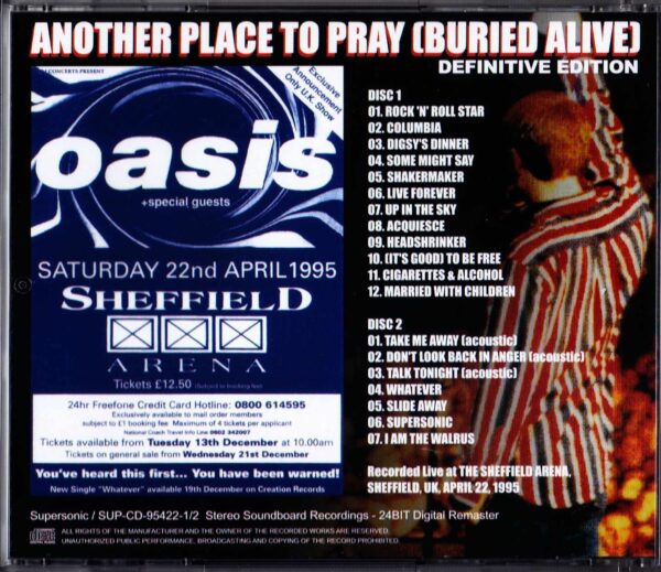 Oasis/England,UK 4.22.1995 24bit Digital Remaster - Image 2
