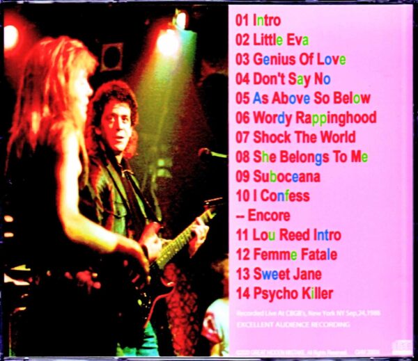 Tom Tom Club,Lou Reed/NY,USA 1988 - Image 2