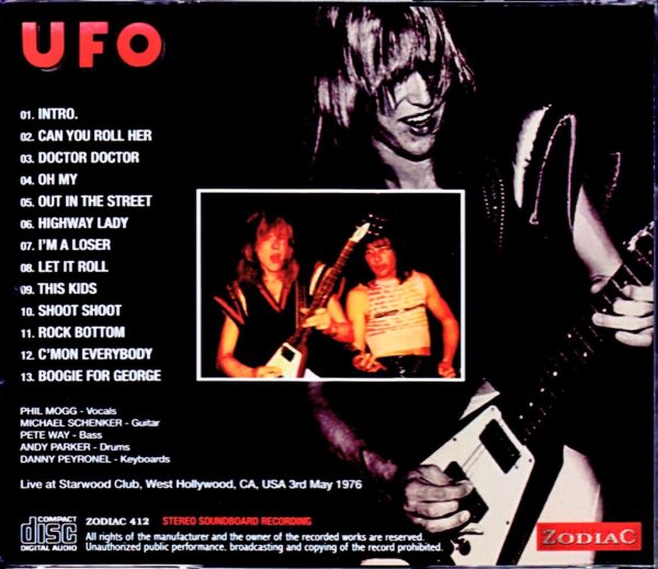 UFO,Michel Schenker/CA,US 1976 Upgrade - Image 2
