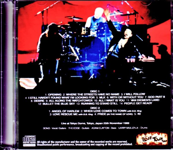 U2/Tokyo,Japan 11.25.1989 - Image 2