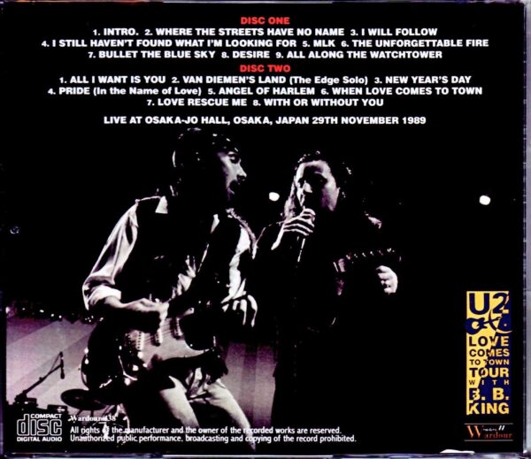U2/Osaka,Japan 11.29.1989 - Image 2