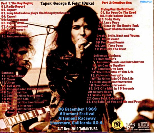 Santana,Jefferson Airplane,Crosby,Stills and Young/The Altamont Tragedy Early CA,USA 1969 - Image 2