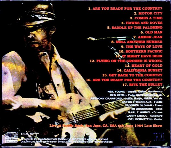 Neil Young & the International Harvesters/CA,USA 1984 Late Show - Image 2