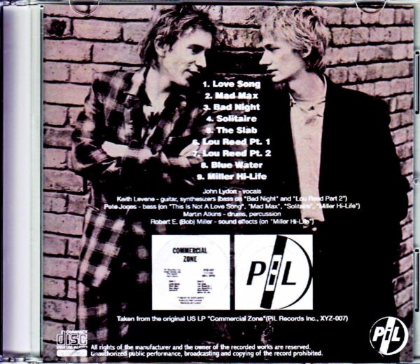 P.I.L. Public Image Limited/Commercial Zone Original US LP - Image 2