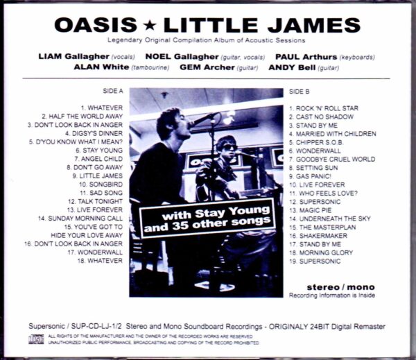 Oasis/Little James with Stay Young and 35 Other Songs - Image 2