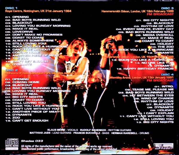 Scorpions/England,UK Tour Collection 1984-1991 - Image 2