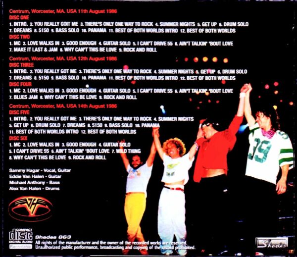 Van Halen/MA,USA 1986 2Days Complete - Image 2