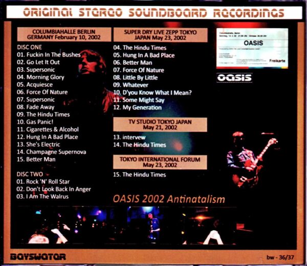 Oasis/Tokyo,Japan 2002 & more - Image 2