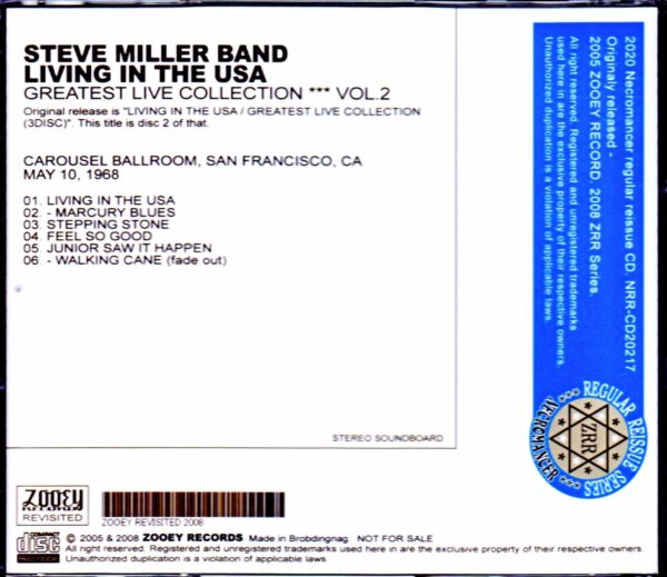 Steve Miller Band,Boz Scaggs/CA,USA 5.10.1968 - Image 2