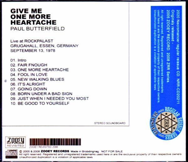 Paul Butterfield/Germany 1978 - Image 2