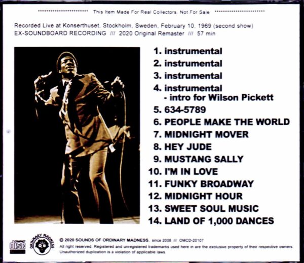 Wilson Pickett & the Midnight Movers/Sweden 1969 - Image 2