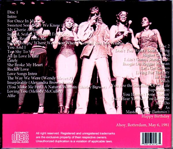 Stevie Wonder/Netherlands 1981 - Image 2