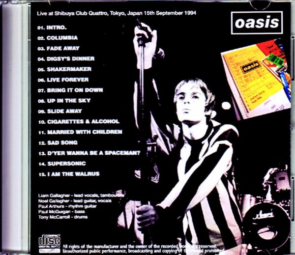 Oasis/Tokyo,Japan 9.15.1994 - Image 2