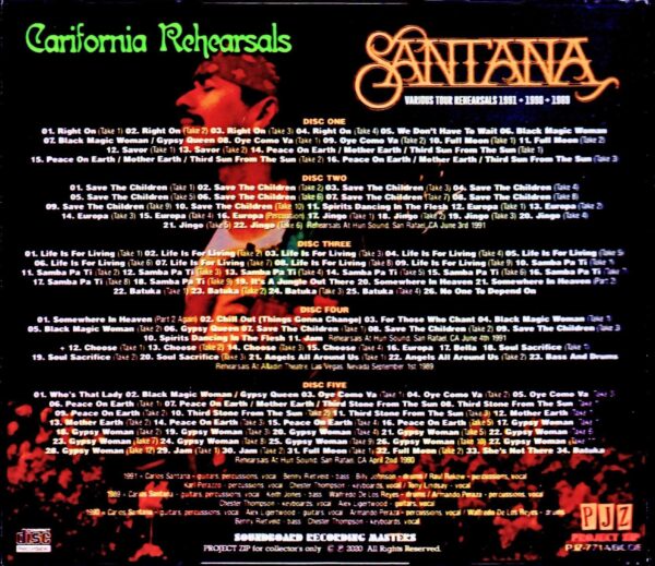 Santana/Tour Rehearsals 1990's Collection - Image 2