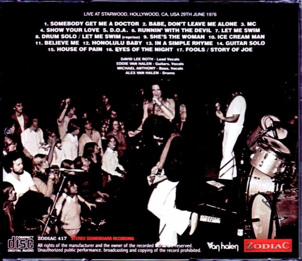 Van Halen/CA,USA 6.29.1976 Upgrade - Image 2