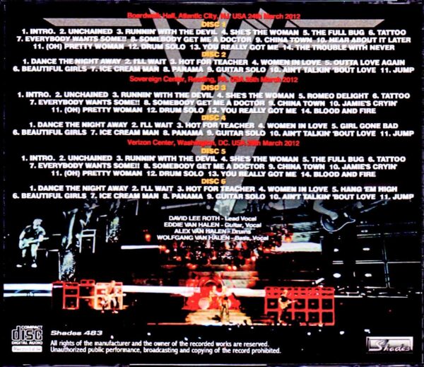 Van Halen/NJ, USA 2012 & more - Image 2