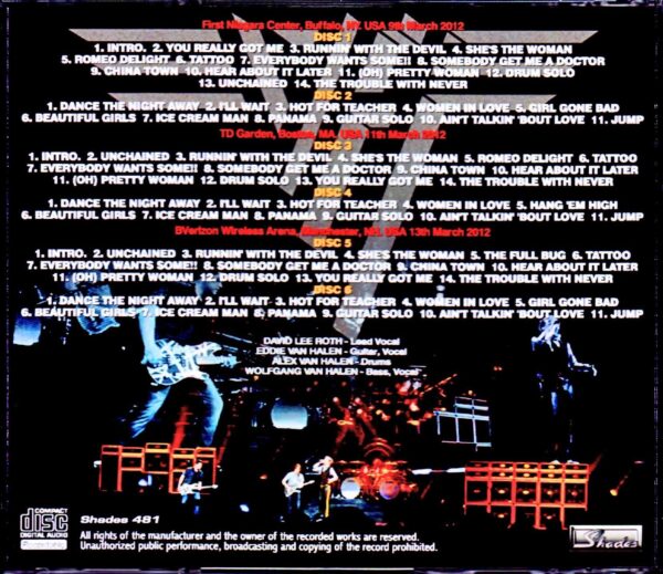 Van Halen/NY,USA 3.9.2012 & more - Image 2