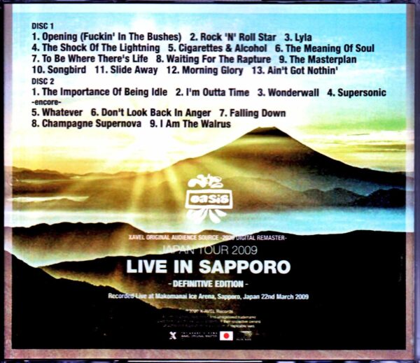 Oasis/Sapporo performance complete version Chiba,Japan 3.22.2009 Remaster Complete - Image 2