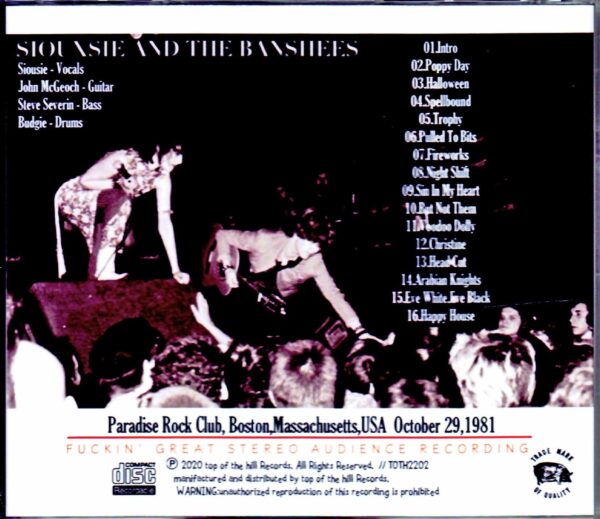 Siouxsie & the Banshees/MA, USA 1981 - Image 2