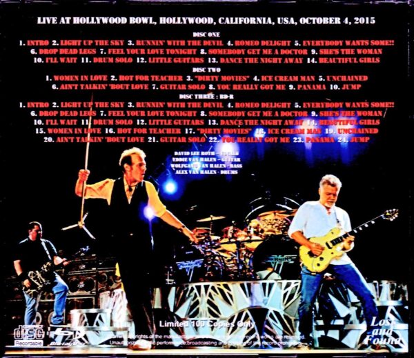 Van Halen/Eddie Last Stage CA,USA 2015 S & V - Image 2