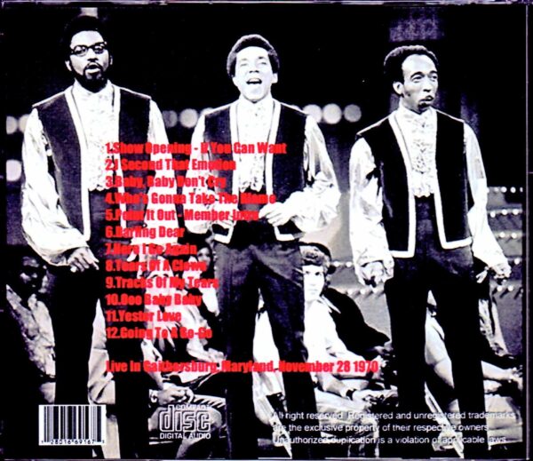 Smokey Robinson & the Miracles/MD, USA 1970 - Image 2