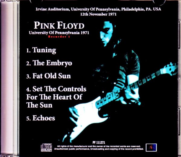 Pink Floyd/PA,USA 1971 Recorder1 - Image 2