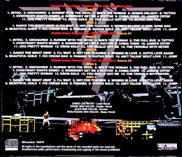 Van Halen/IL,USA 2012 2Source & more - Image 2