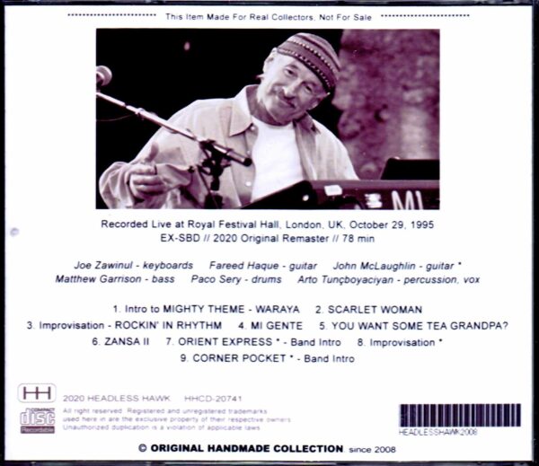 Zawinul Syndicate Joe Zawinul,John McLaughlin/London,UK 1995 - Image 2