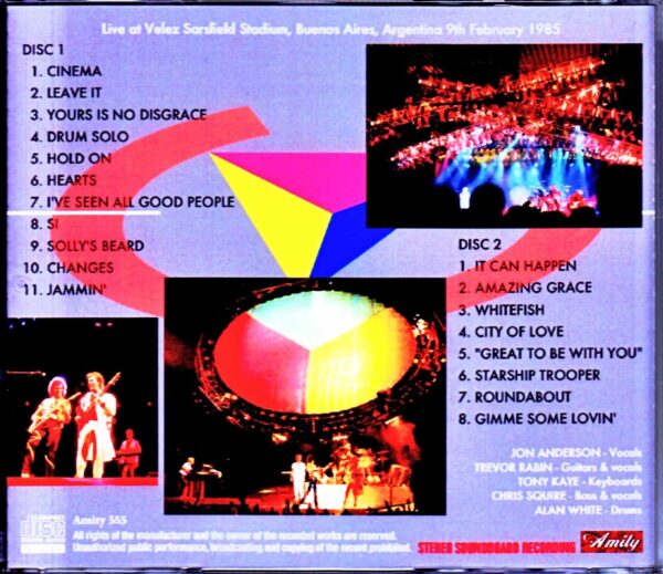 Yes/Argentina 1985 Upgrade - Image 2