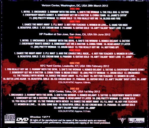Van Halen/2012 Tour Audio/Video/Compilation Best of Tour 2012 - Image 2