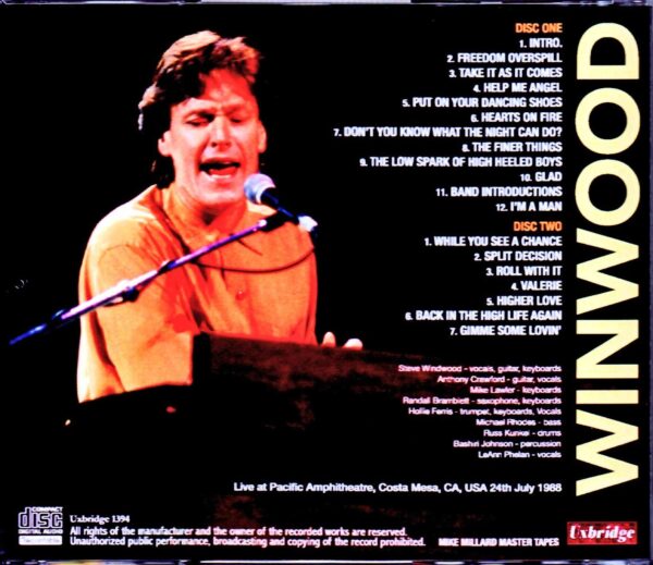 Steve Winwood/CA, USA 1988 - Image 2