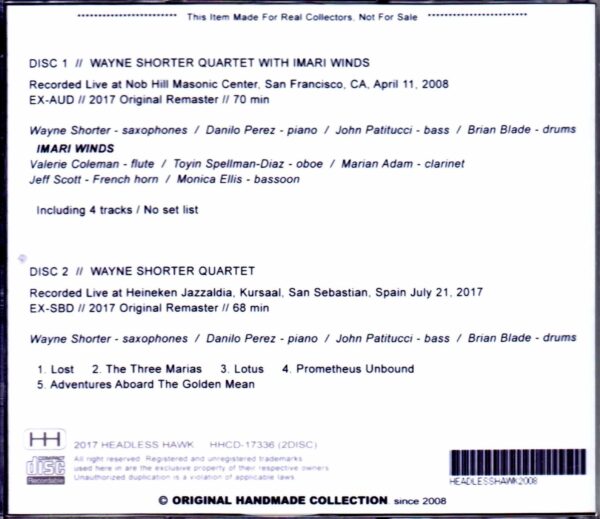Wayne Shorter Quartet with Imari Winds/CA,USA 2008 & more - Image 2