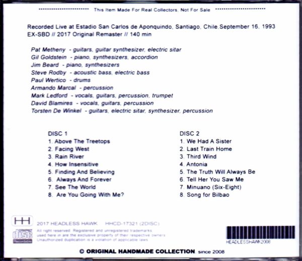 Pat Metheny/Chile 1993 - Image 2