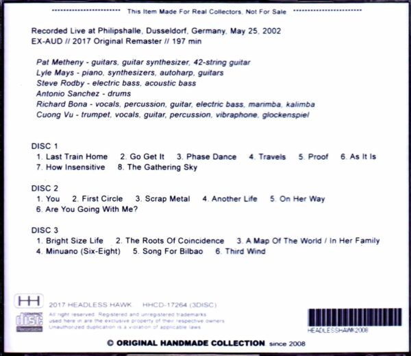 Pat Metheny Group,Lyle Mays/Germany 5.25.2002 - Image 2