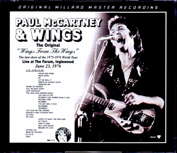 Paul McCartney,Wings/CA,USA 6.23.1976 Millard Master & LP Edition & more