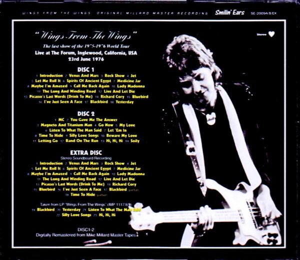 Paul McCartney,Wings/CA,USA 6.23.1976 Millard Master & LP Edition & more - Image 2