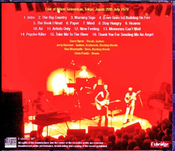 Talking Heads/Tokyo,Japan 7.20.1979 - Image 2