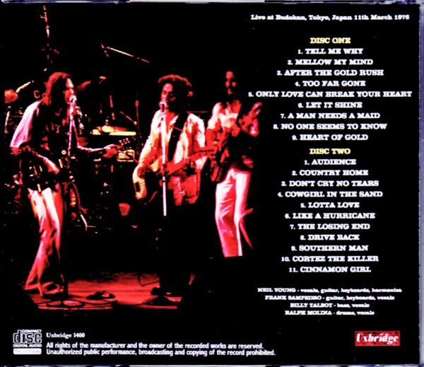 Neil Young and Crazy Horse/Tokyo,Japan 3.11.1976 - Image 2