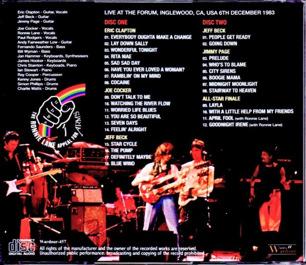 Various Artists Eric Clapton,Jeff Beck,Jimmy Page,Joe Cocker/CA,USA 12.6.1983 Mike Millard Tapes - Image 2